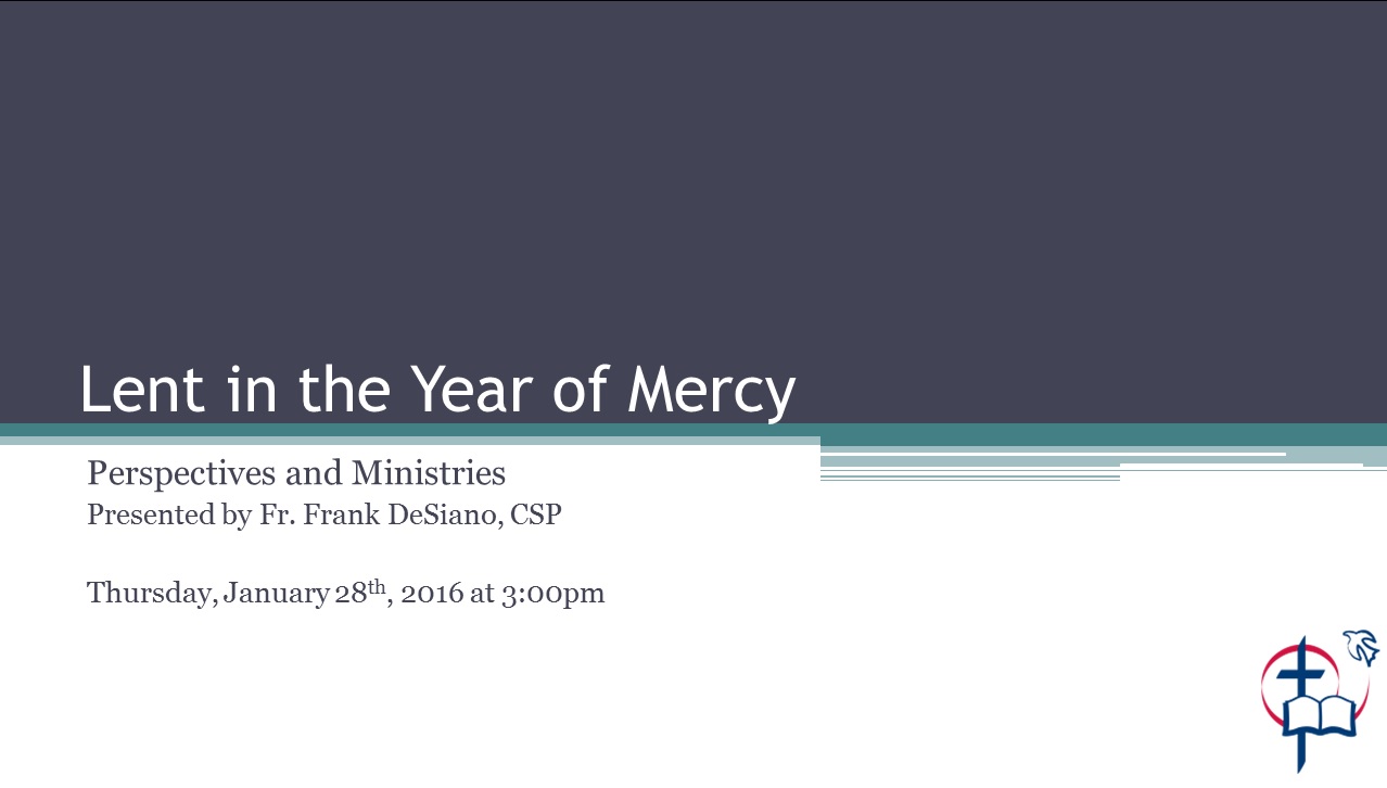 Lent in the Year of Mercy 1 28 16